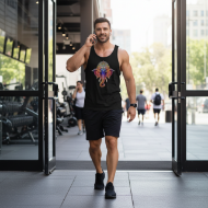 Picture of Vibrant Ganesha Mandala Flow Unisex Tank Top