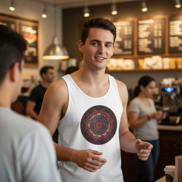 Picture of Vibrant Mandala Spiritflow Unisex Tank | Mindful Yoga & Everyday Comfort