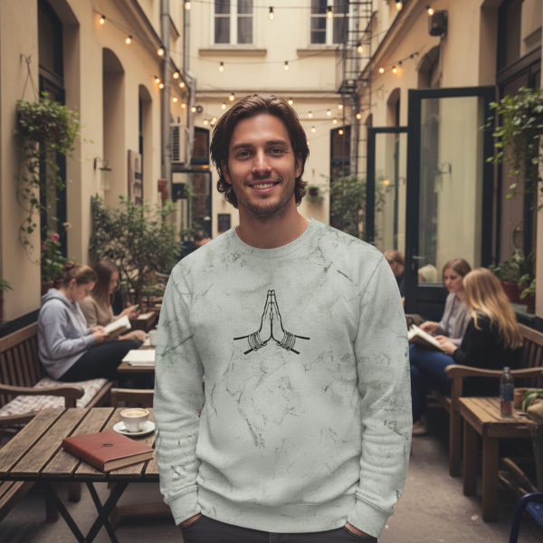 Picture of Namaste Golden Glow Zen Tie-Dye Crewneck Sweatshirt