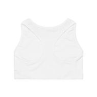 Yoga Om Flow Sports Bra - Spiritual Comfort & Support - White stitching - back
