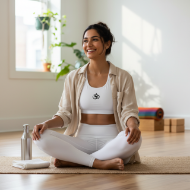 Picture of Yoga Om Flow Sports Bra - Spiritual Comfort & Support