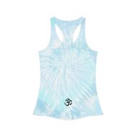 Divine Ganesh Tie-Dye Racerback Tank Top - Lagoon - back