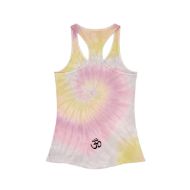 Divine Ganesh Tie-Dye Racerback Tank Top - Desert Rose - back