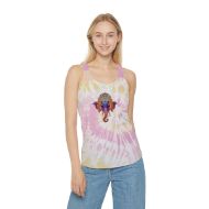Divine Ganesh Tie-Dye Racerback Tank Top - Desert Rose - person