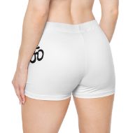 Divine Om Symbol Yoga Shorts for Women - Mindful Movement & Comfort - XS - Brushed Faux Suede - person back