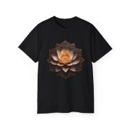 Sacred Lotus Bloom Unisex Ultra Cotton Zen Tee - Black - front