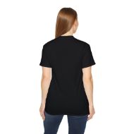Sacred Lotus Bloom Unisex Ultra Cotton Zen Tee - Black - person 1 back