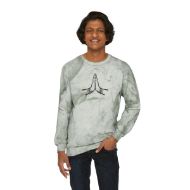 Namaste Golden Glow Zen Tie-Dye Crewneck Sweatshirt - Fern - person 1 front