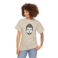 Buddha  Enlightened Spirit Cotton Tee | Zen Meditation & Yoga Shirt - Sand - person 1
