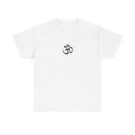 Sacred Om Symbol Yoga & Meditation Tee - White - front
