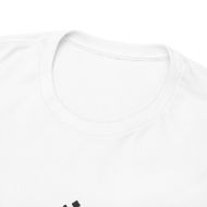 Sacred Om Symbol Yoga & Meditation Tee - White - front collar closeup