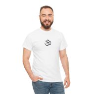 Sacred Om Symbol Yoga & Meditation Tee - White - person 3