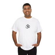 Sacred Om Symbol Yoga & Meditation Tee - White - person 6