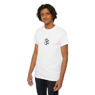 Sacred Om Symbol Yoga & Meditation Tee - White - person 7 front
