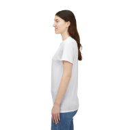Sacred Om Symbol Yoga & Meditation Tee - White - person 10 sleeve left