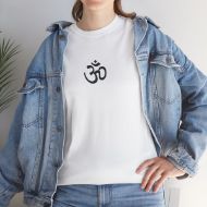 Sacred Om Symbol Yoga & Meditation Tee - White - lifestyle