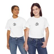Sacred Om Symbol Yoga & Meditation Tee - White - duo 2
