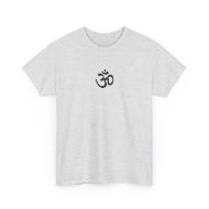 Sacred Om Symbol Yoga & Meditation Tee - Ash - front 2