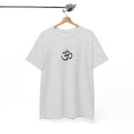 Sacred Om Symbol Yoga & Meditation Tee - Ash - hanging 2
