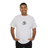 Sacred Om Symbol Yoga & Meditation Tee - Ash - person 6