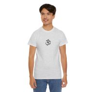 Sacred Om Symbol Yoga & Meditation Tee - Ash - person 8 front