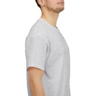 Sacred Om Symbol Yoga & Meditation Tee - Ash - person 9 sleeve right closeup