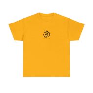 Sacred Om Symbol Yoga & Meditation Tee - Gold - front