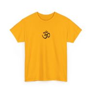 Sacred Om Symbol Yoga & Meditation Tee - Gold - front 2