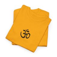 Sacred Om Symbol Yoga & Meditation Tee - Gold - folded
