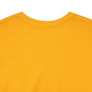 Sacred Om Symbol Yoga & Meditation Tee - Gold - back collar closeup