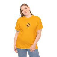 Sacred Om Symbol Yoga & Meditation Tee - Gold - person 2