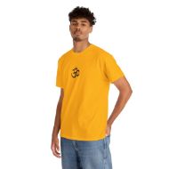 Sacred Om Symbol Yoga & Meditation Tee - Gold - person 4