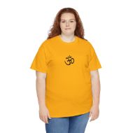 Sacred Om Symbol Yoga & Meditation Tee - Gold - person 5