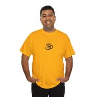 Sacred Om Symbol Yoga & Meditation Tee - Gold - person 6