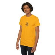 Sacred Om Symbol Yoga & Meditation Tee - Gold - person 7 front