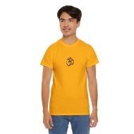 Sacred Om Symbol Yoga & Meditation Tee - Gold - person 8 front