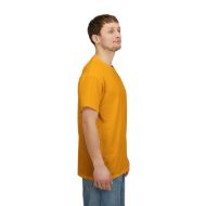 Sacred Om Symbol Yoga & Meditation Tee - Gold - person 9 sleeve right