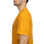 Sacred Om Symbol Yoga & Meditation Tee - Gold - person 9 sleeve left closeup