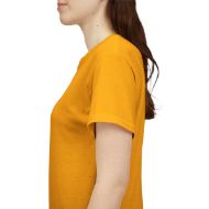 Sacred Om Symbol Yoga & Meditation Tee - Gold - person 10 sleeve left closeup