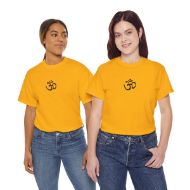 Sacred Om Symbol Yoga & Meditation Tee - Gold - duo 2