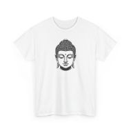 Buddha  Enlightened Spirit Cotton Tee | Zen Meditation & Yoga Shirt - White - front 2