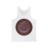 Vibrant Mandala Spiritflow Unisex Tank | Mindful Yoga & Everyday Comfort - White - front