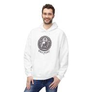 Inner Peace Buddha Hoodie - White - person 2 front