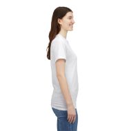 Sacred Om Symbol Yoga & Meditation Tee - White - right sleeve embroidery