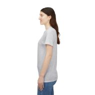 Sacred Om Symbol Yoga & Meditation Tee - Ash - left sleeve embroidery