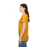 Sacred Om Symbol Yoga & Meditation Tee - Gold - left sleeve embroidery