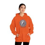 Inner Peace Buddha Hoodie - Orange - person 1