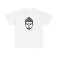 Buddha  Enlightened Spirit Cotton Tee | Zen Meditation & Yoga Shirt - White - front