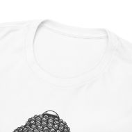 Buddha  Enlightened Spirit Cotton Tee | Zen Meditation & Yoga Shirt - White - neck