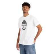 Buddha  Enlightened Spirit Cotton Tee | Zen Meditation & Yoga Shirt - White - person 4
